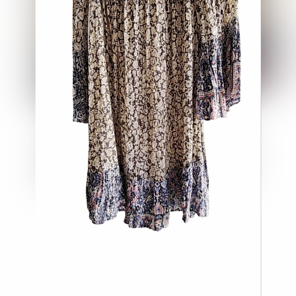 🎀 J Live Boho Off The Shoulder Blouse Bell Sleeve Floral Paisly Phesant Sz.S - Picture 2 of 9